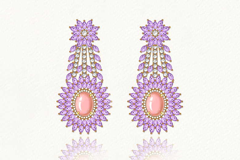 3D jewelry design file showing digital model before production