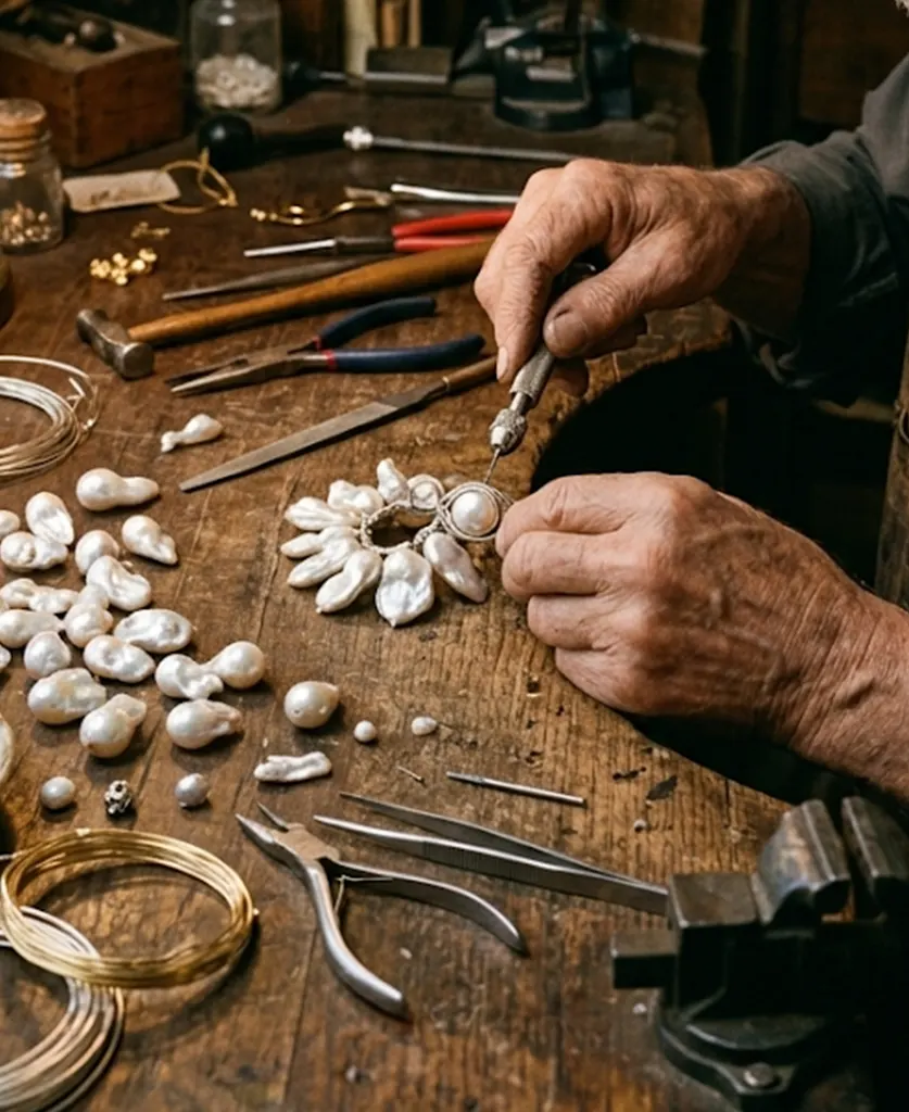Baroque pearls manufacturing