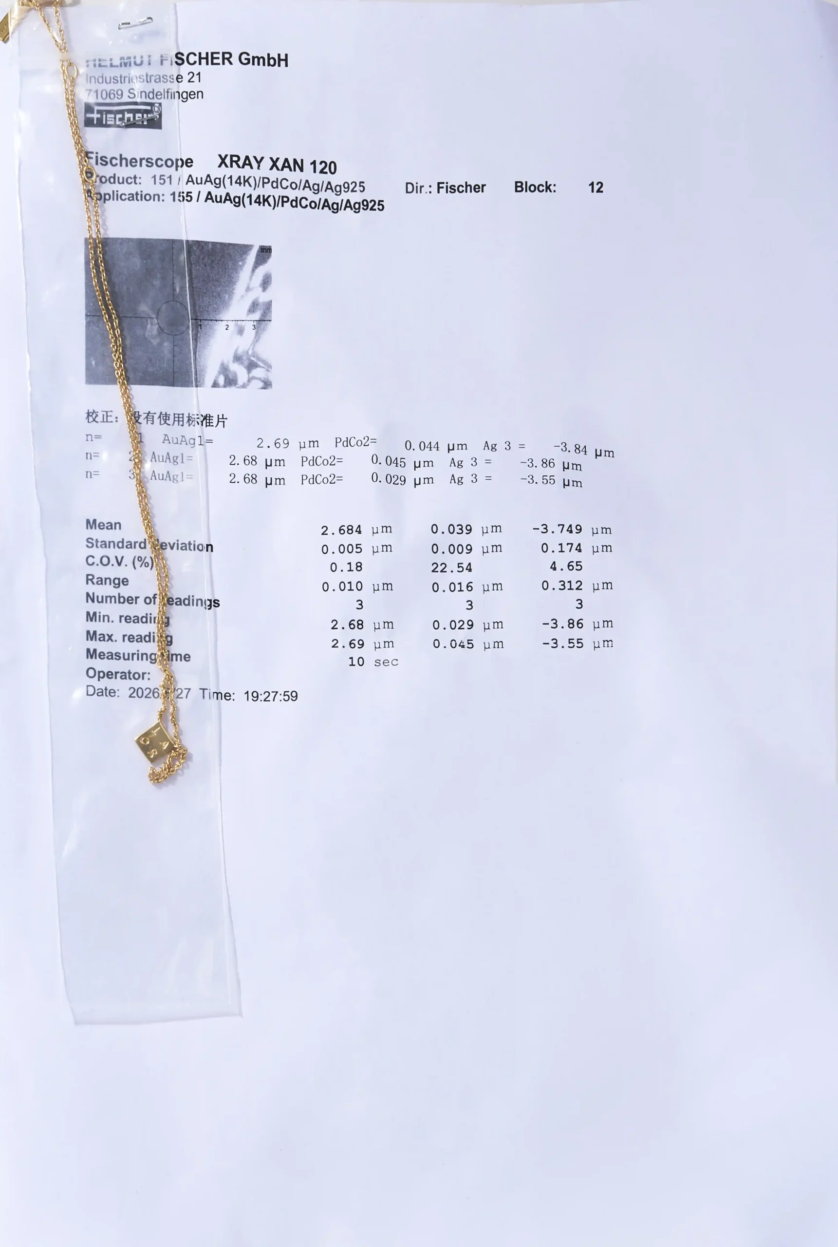 gold vermeil testing report
