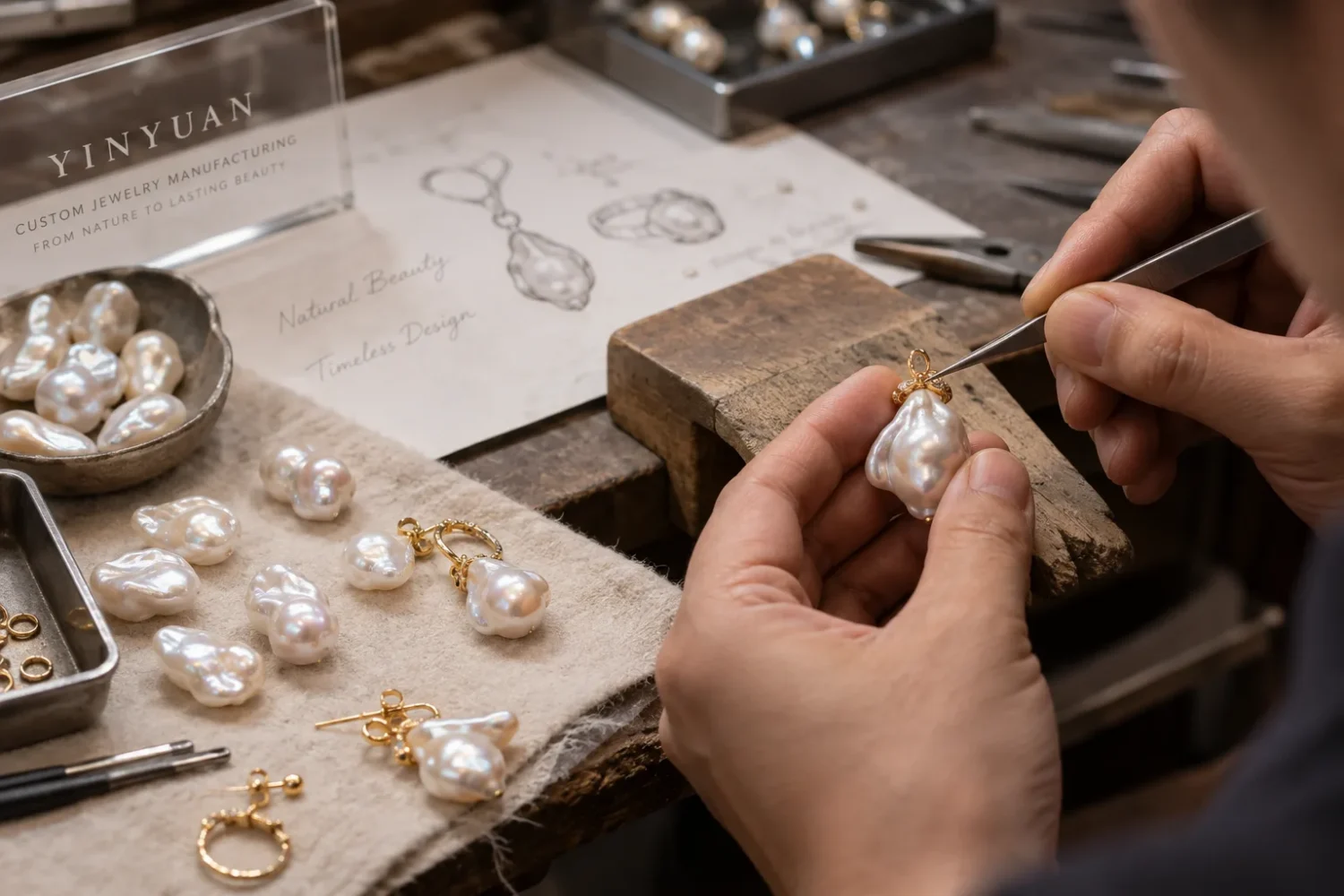 custom barogue perl jewelry manufacturer