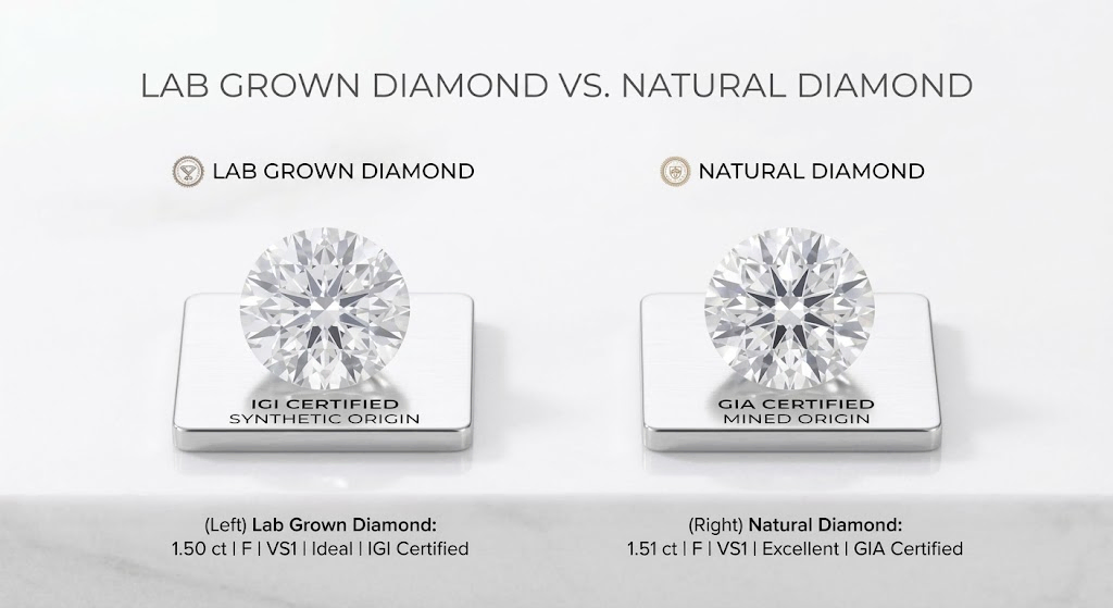 lab grown diamond vs. natural diamond